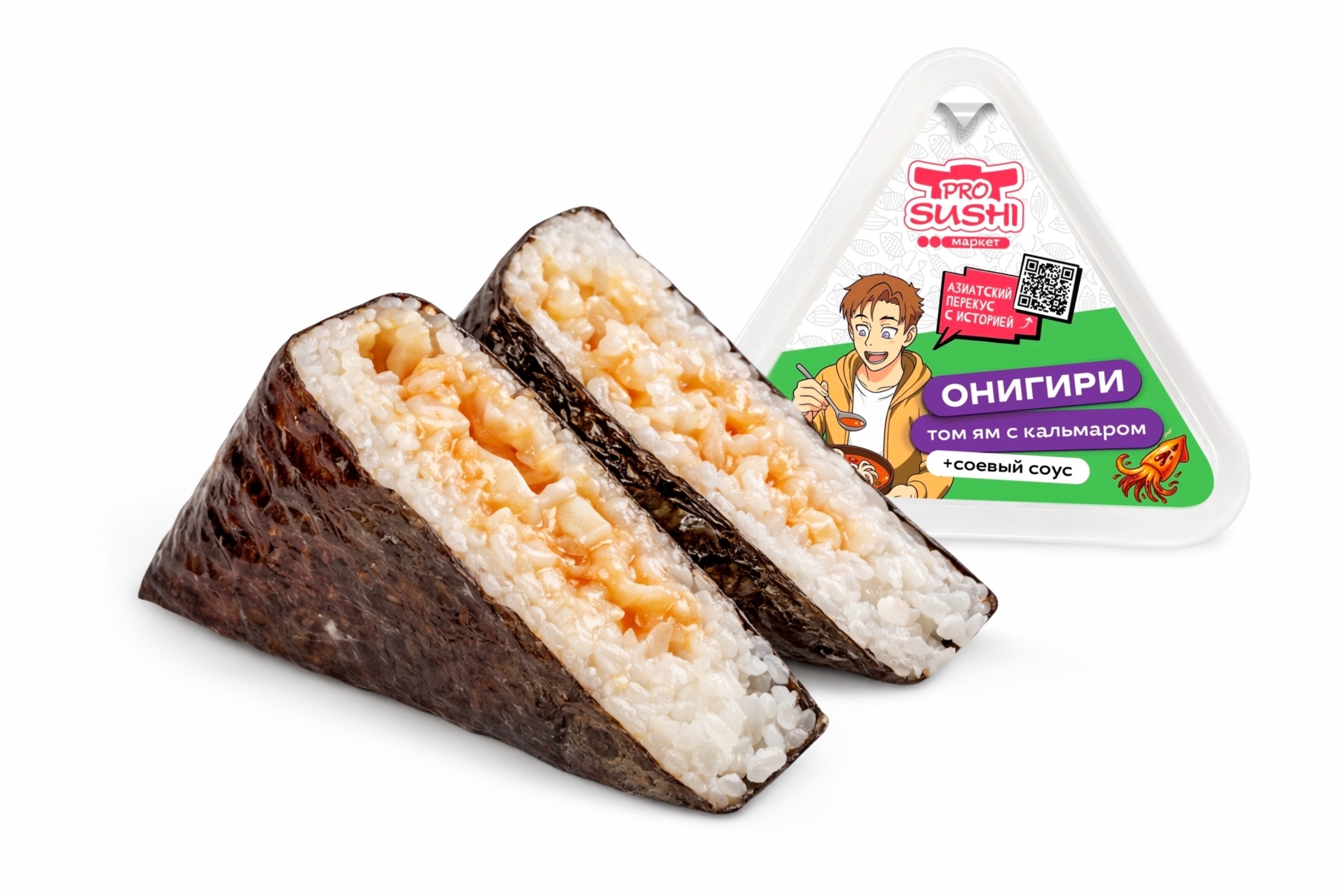 Онигири Том Ям с кальмаром