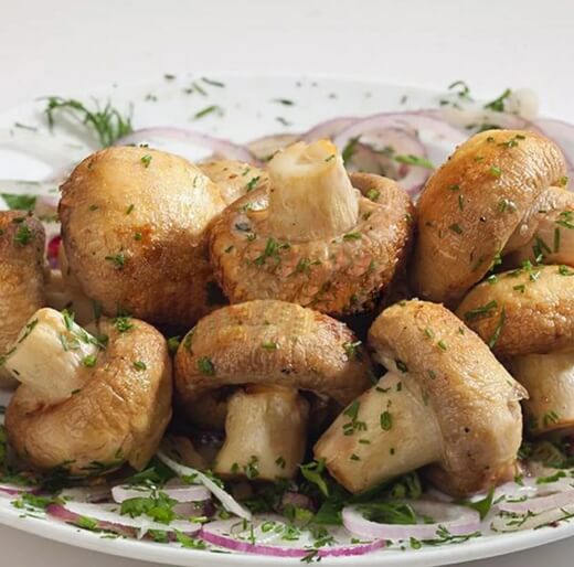 Шампиньоны на мангале