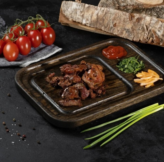 Куриная печень на гриле