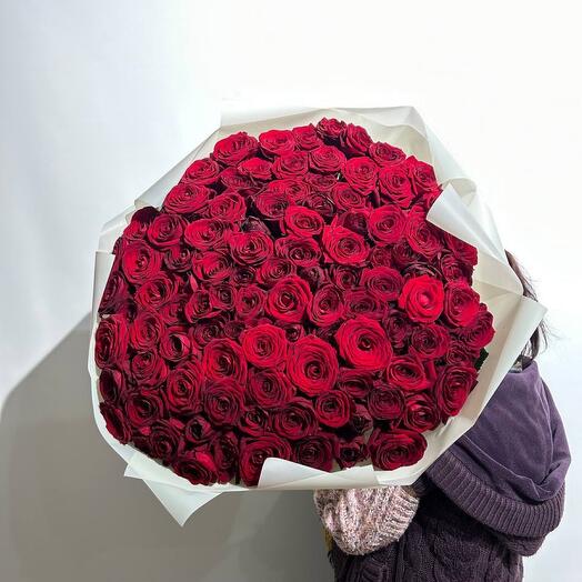 Букет из 101 розы «Пышная роскошь