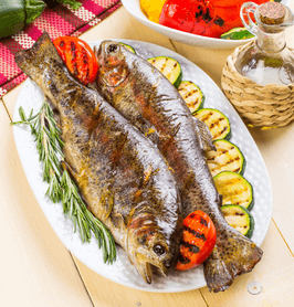 Форель Радужная с овощами