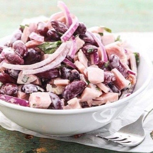 Фасолевый с ветчиной