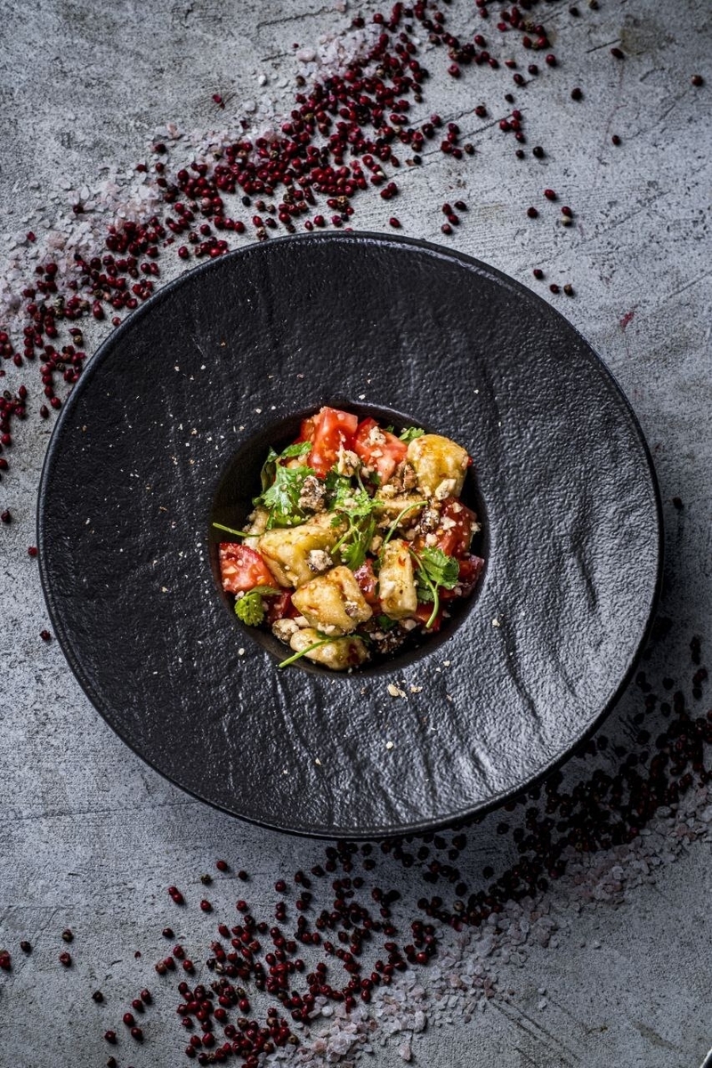 *Салат с хрустящими баклажанами