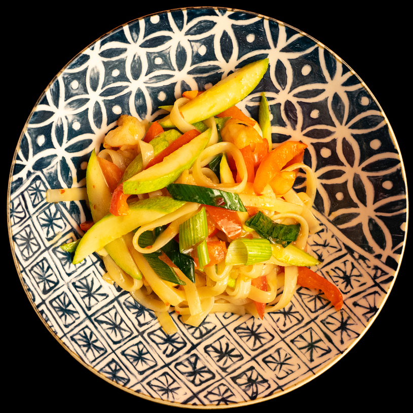 Вок с креветкой