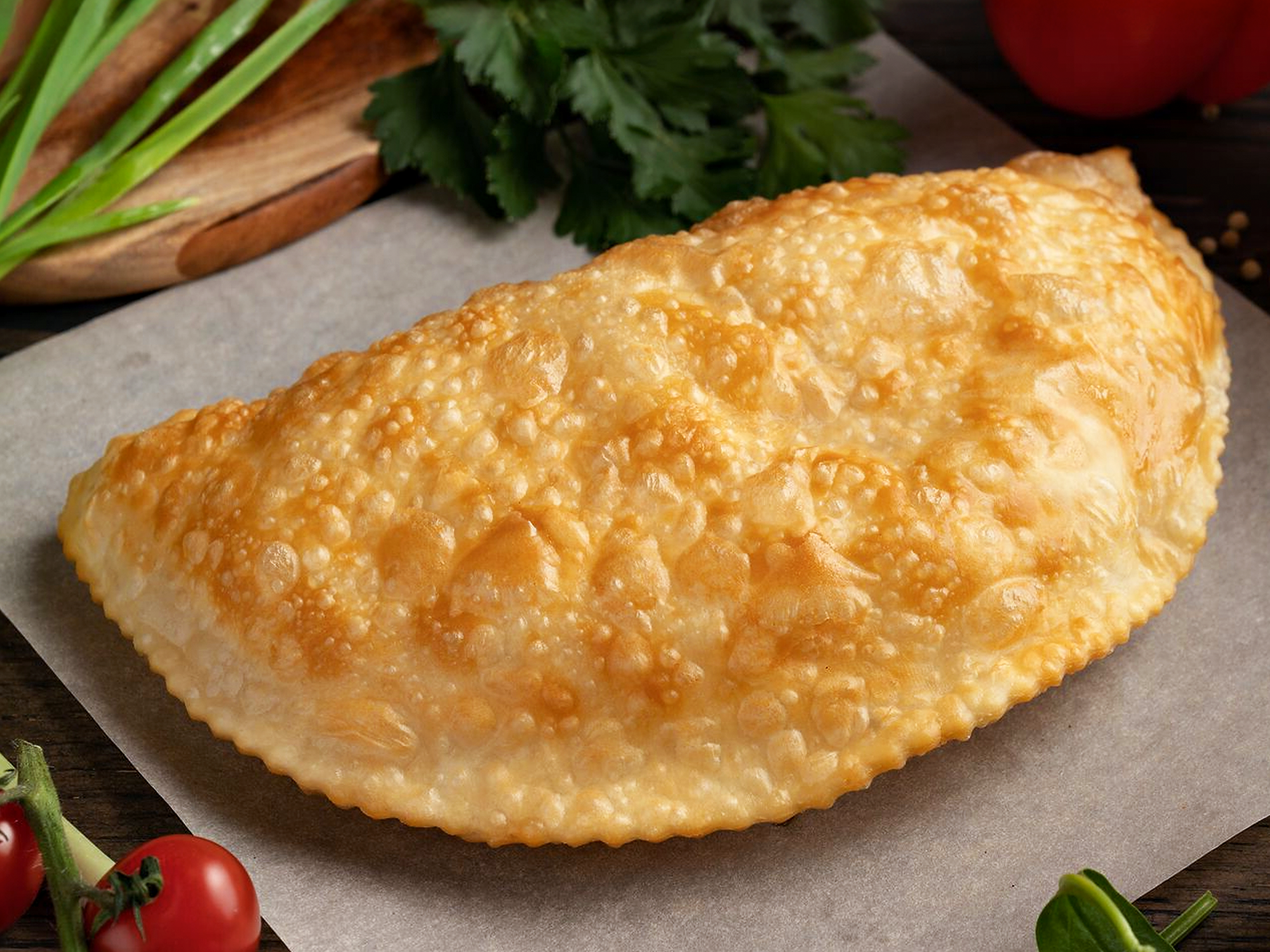 Чебурек со свининой и говядиной