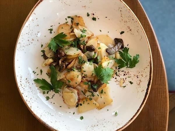 Картофель жареный с грибами