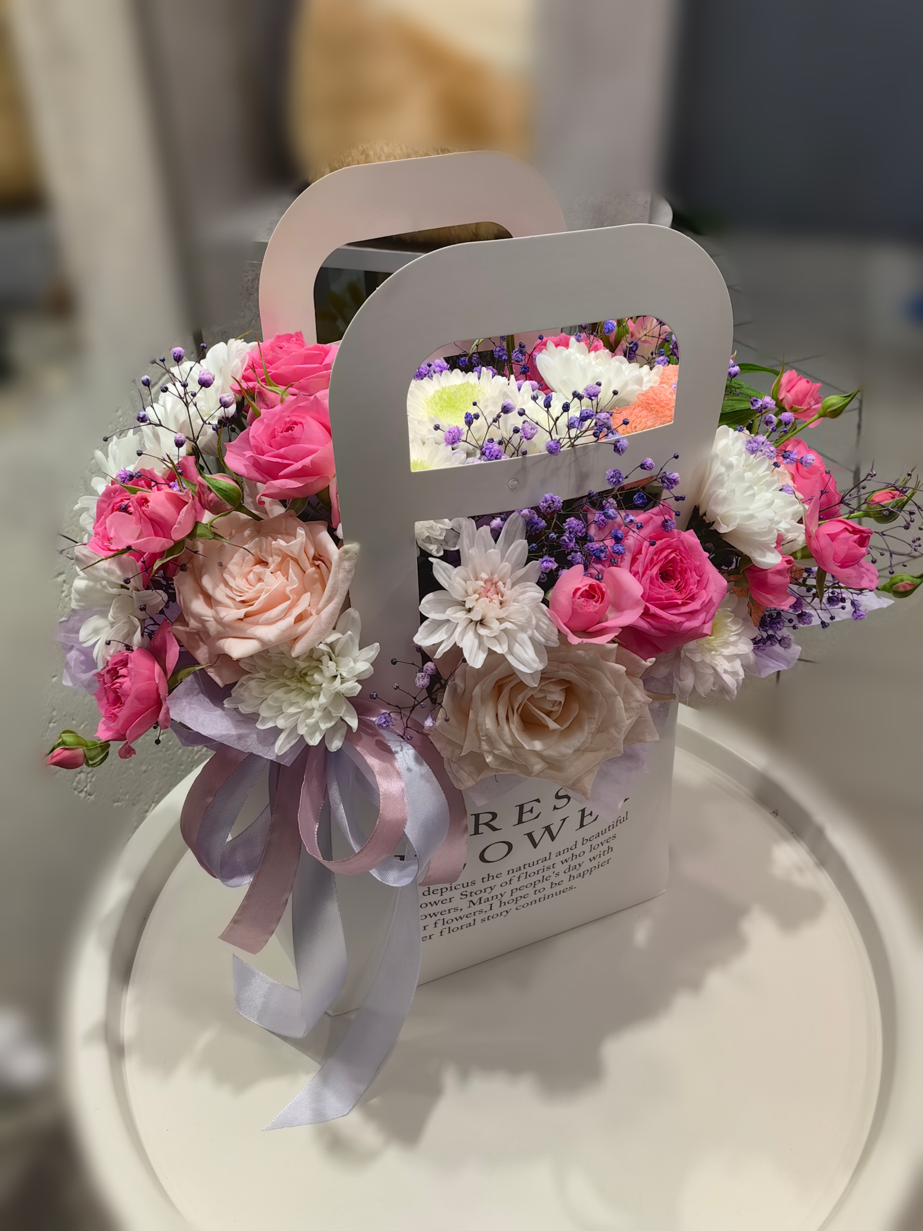 Цветы в сумочке