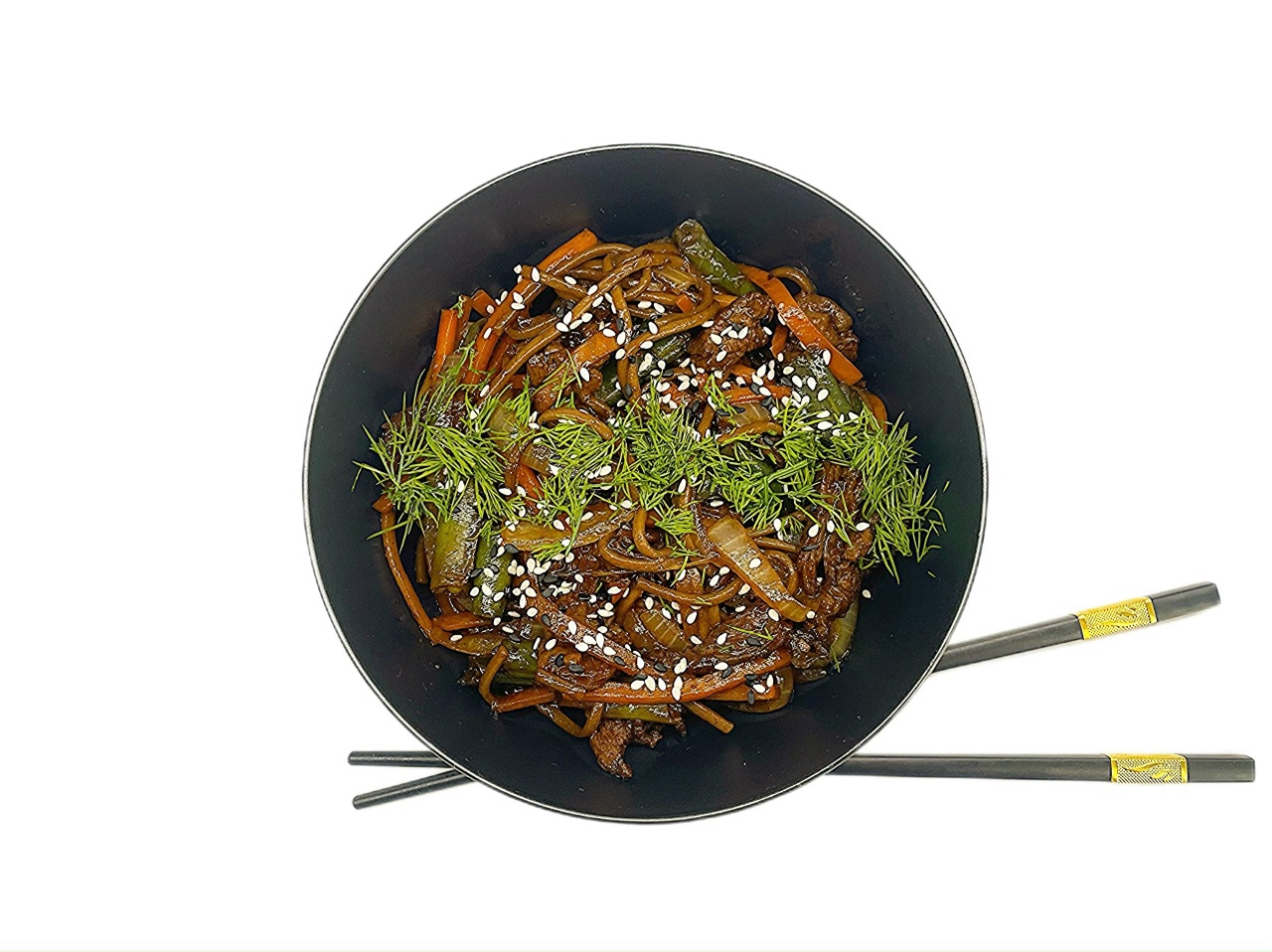 Wok с овощами в соусе терияки
