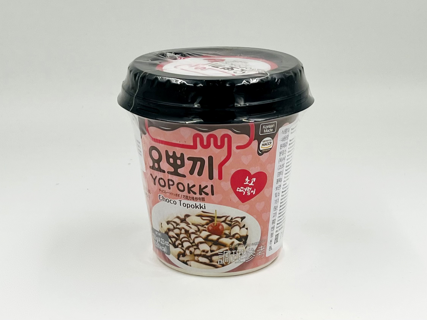 Токпокки с шоколадным соусом