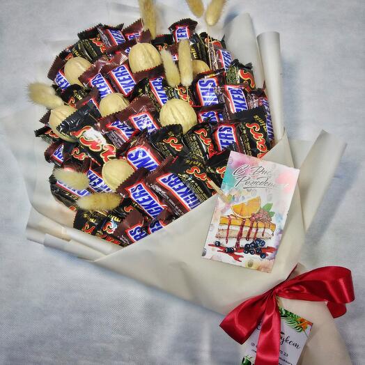 Букет сладкий с грецкими орехами