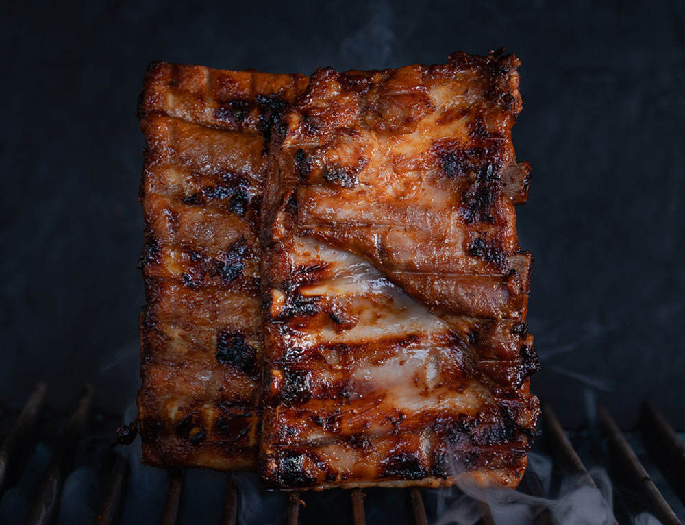 Свиные рёбрышки в соусе BBQ
