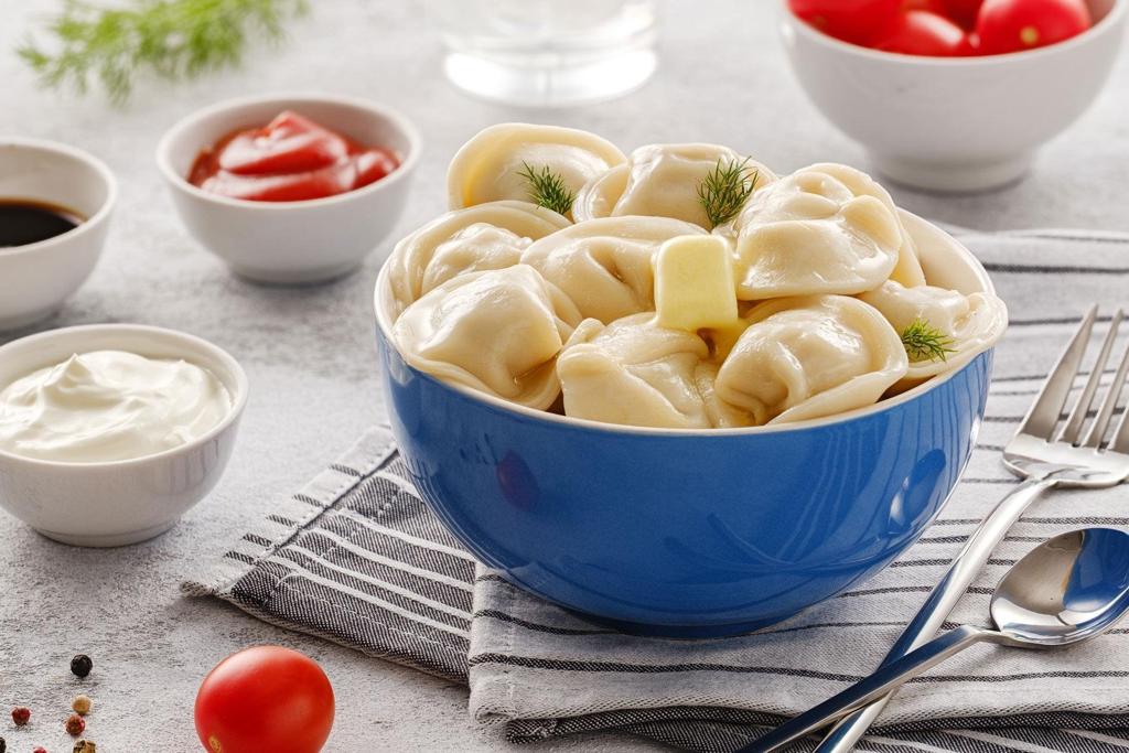 Пельмешки со сметаной