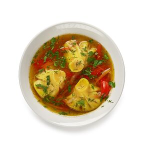 Куриный суп с мини-хинкали