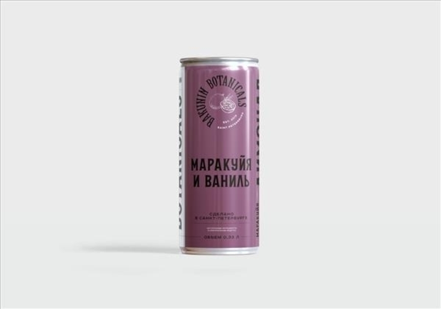 Лимонад «BAKUNIN BOTANICALS» Маракуйя и ваниль