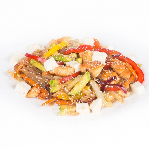 Wok пад тай с лососем