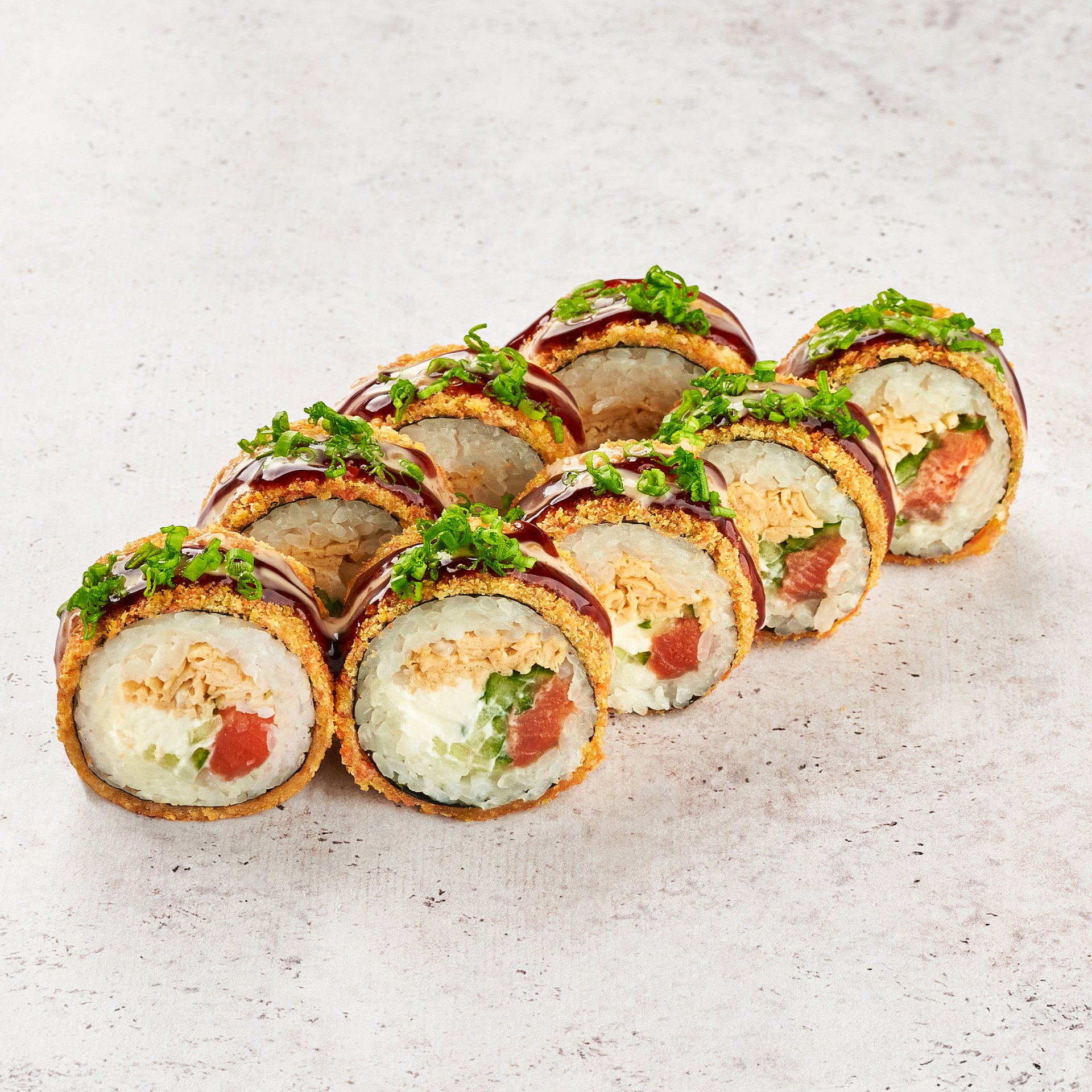 Темпура с копчёной форелью