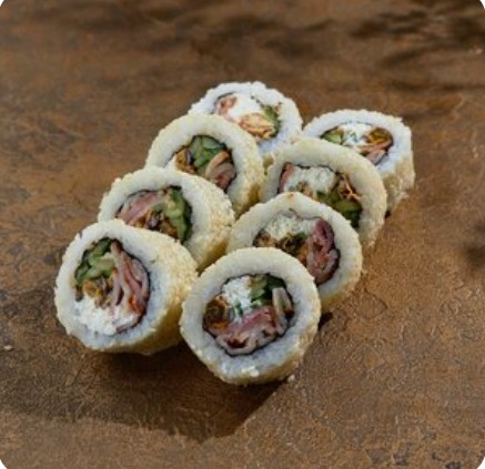 Ролл мидии с беконом