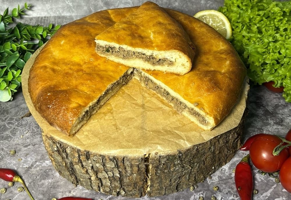 Домашний пирог с мясом