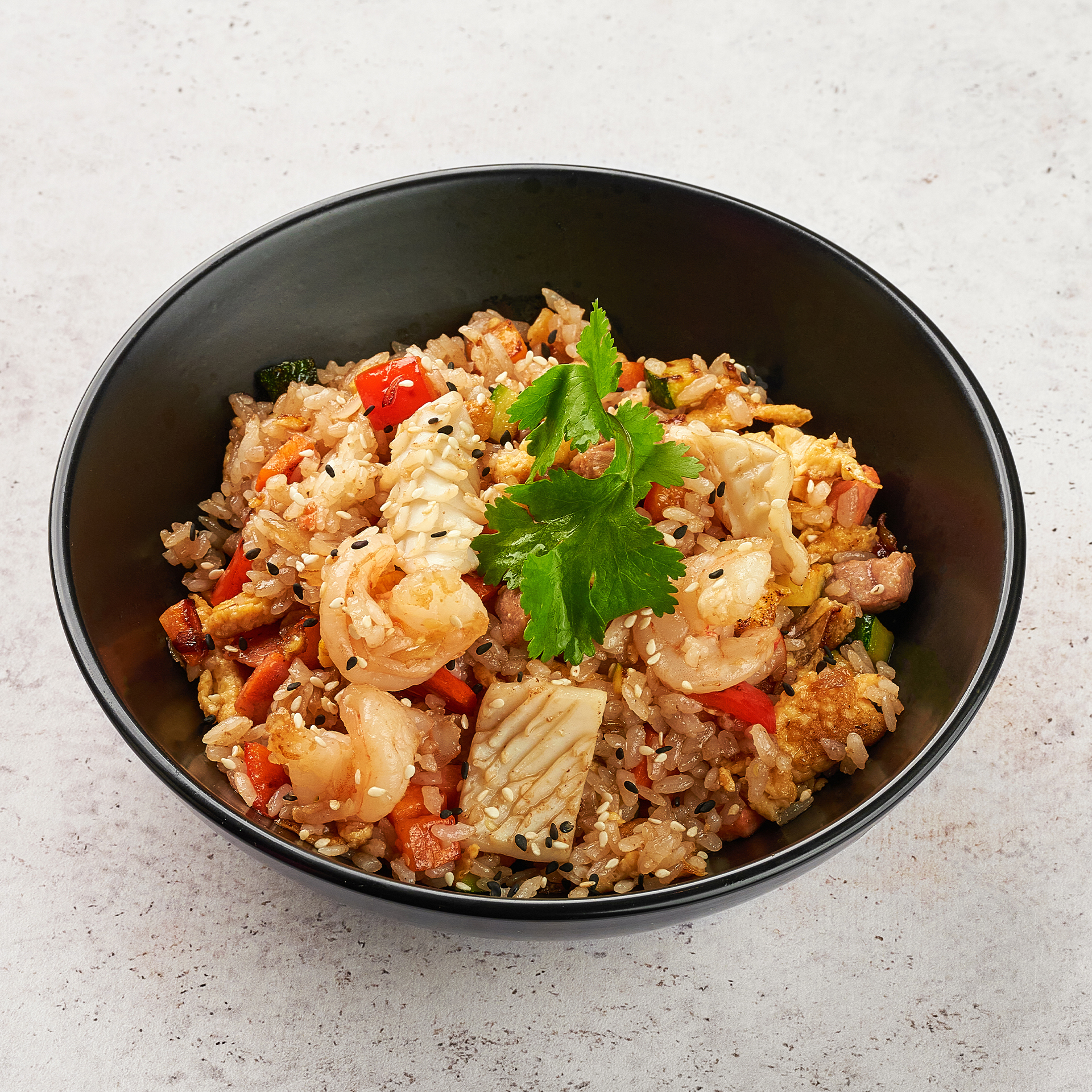 Японский плов с морепродуктами