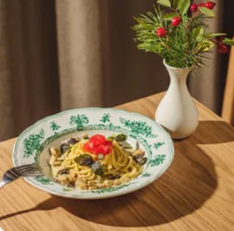 Паста с цыпленком и грибами