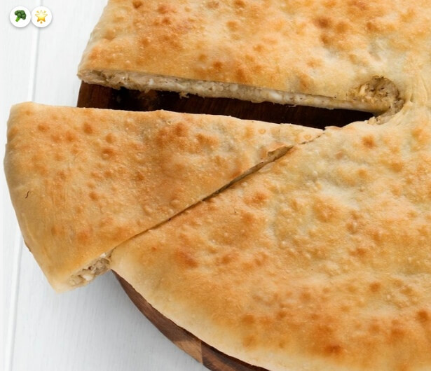 Осетинский пирог с капуст. и орех.