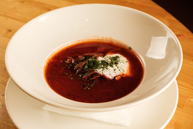 Борщ с говяжьей грудинкой