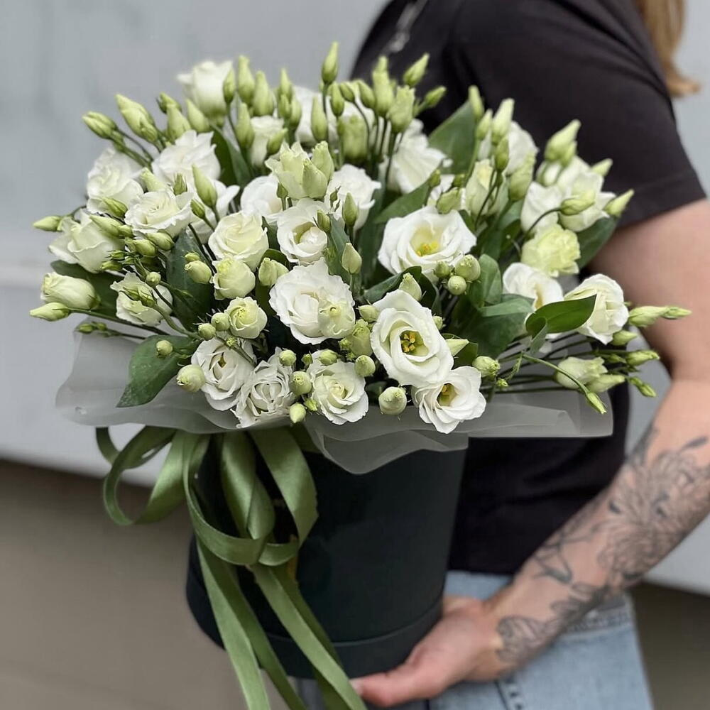 Эустома Цветы в коробке