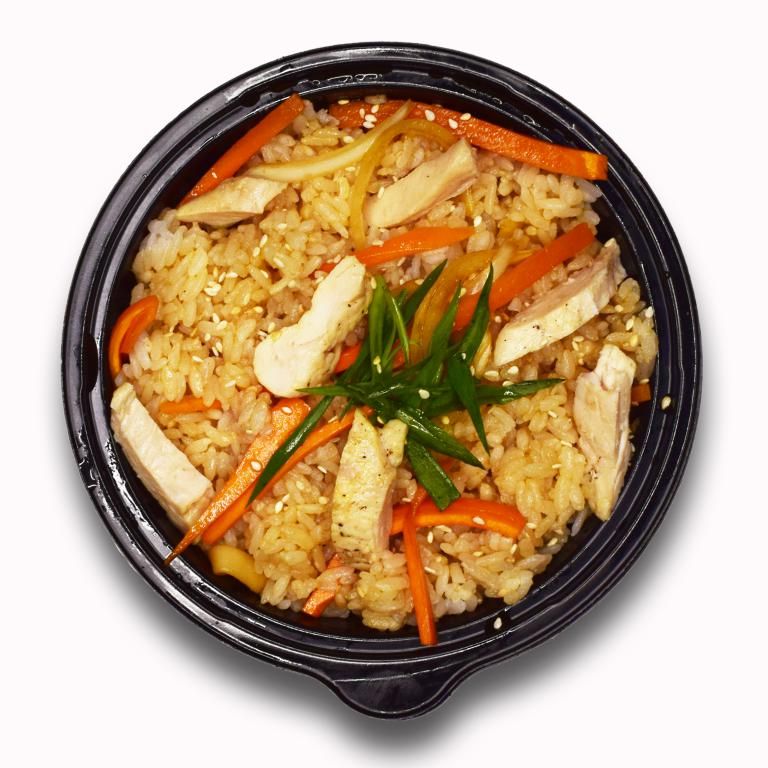 Тяхан с курицей.