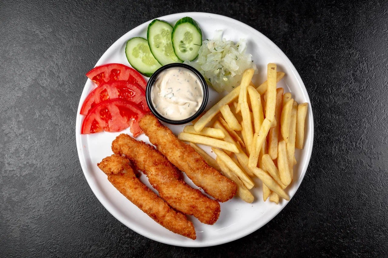 Комплексный обед с куриными стрипсами