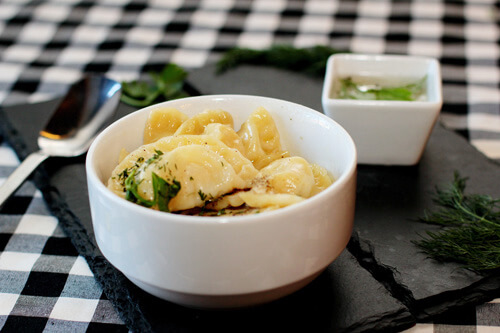 Вареники с картофелем и грибами