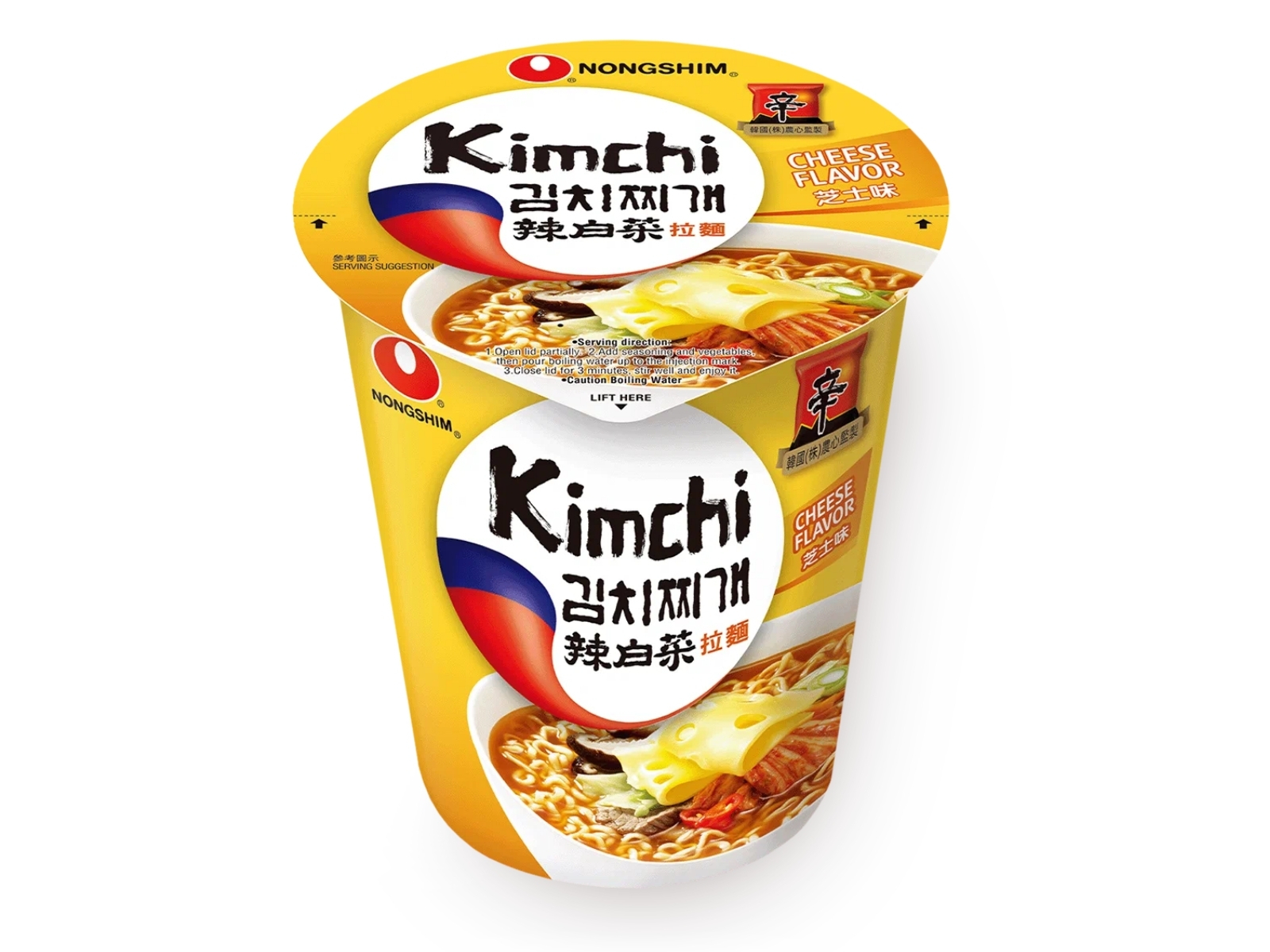 Лапша быстрого приготовления Кимчи Рамен с сырным вкусом