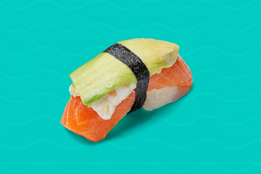 Суши с креветкой и семгой