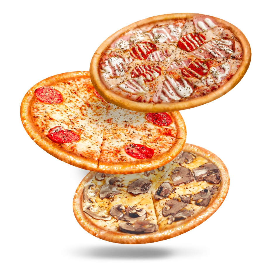 Три пиццы 30 см