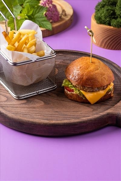 Мини бургер + картофель фри