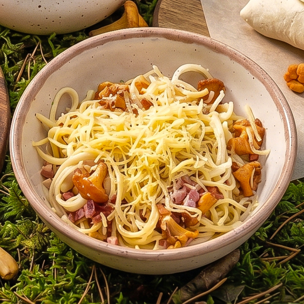 Лапша с лисичками