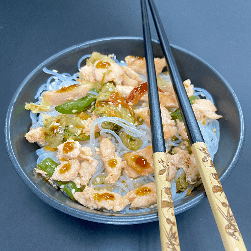 WOK Фунчоза с Лососем