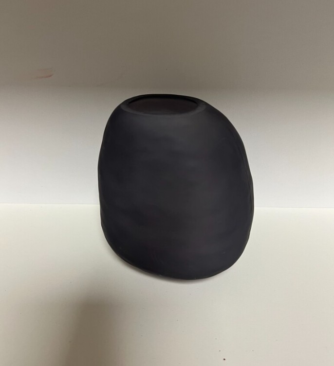 Ваза стекло серый матовый