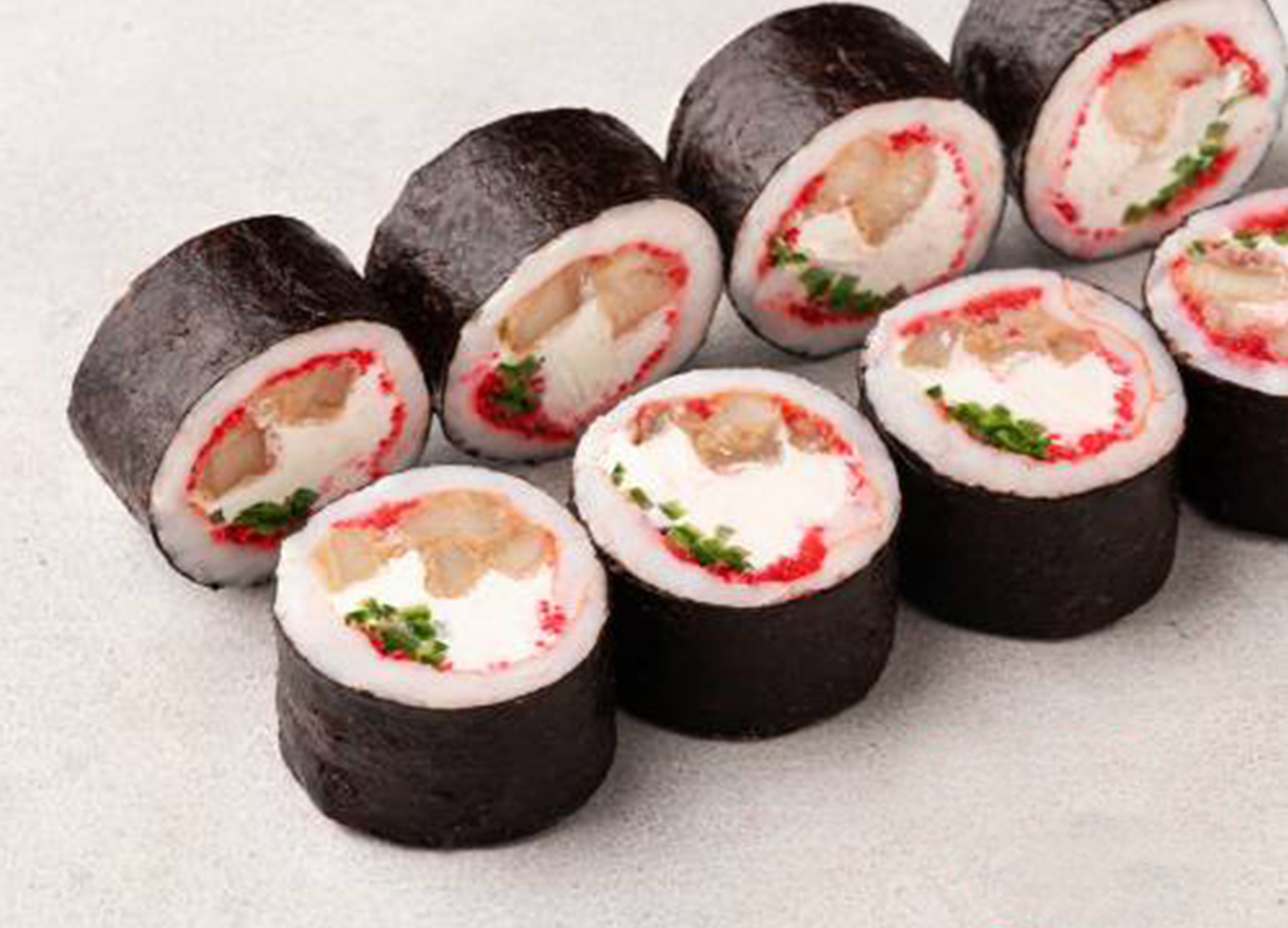 Кето ролл с креветкой и окунем