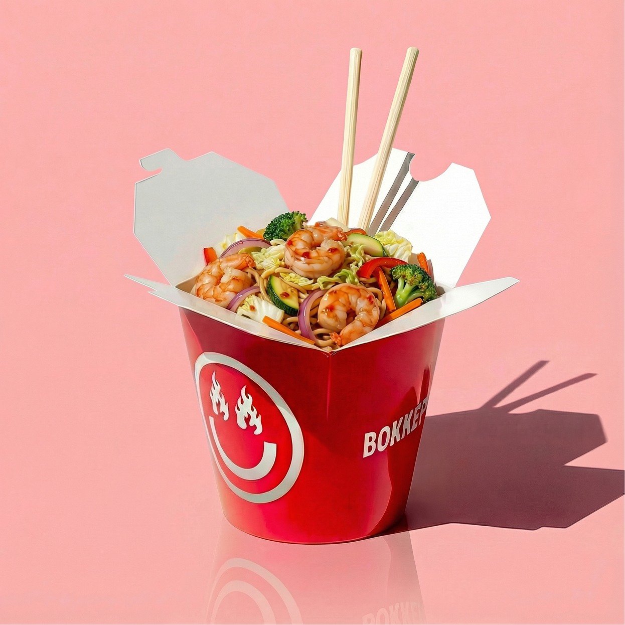 Вок креветки сладкий чили