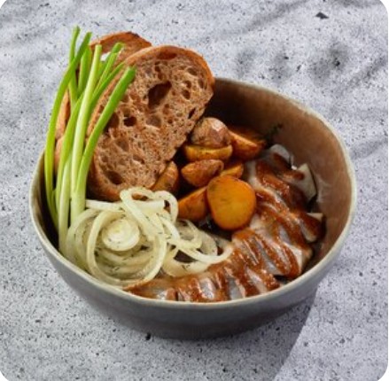 Сельдь с печеным картофелем