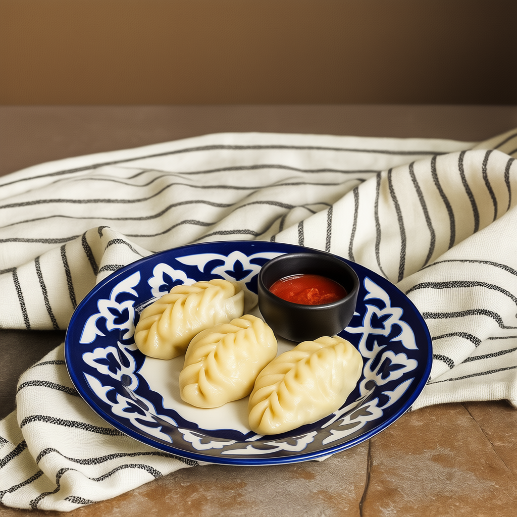 Манты с говядиной и тыквой