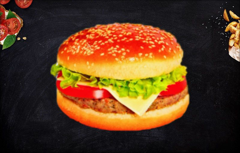 Чизбургер с куриной котлетой