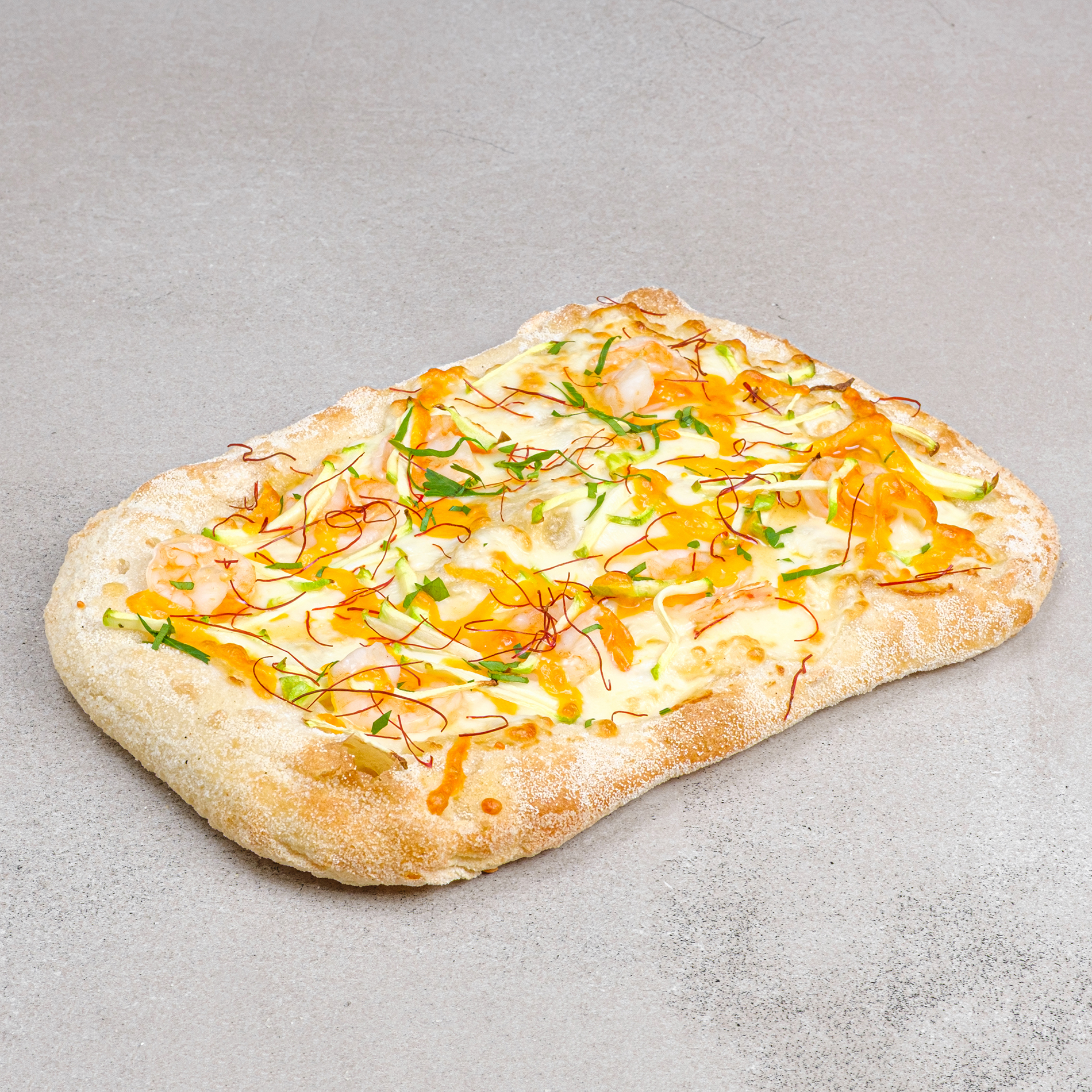 Римская пицца с креветками и цукини 30 см