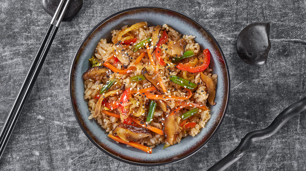 Вок Овощи с рисом