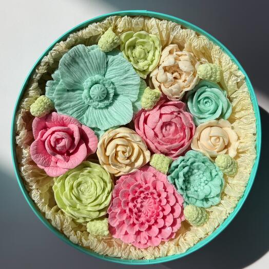 Бокс с зефиром ручной работы