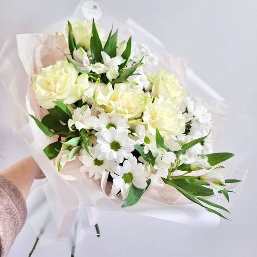 Букет «О-ошеломительный!» из ажурных роз