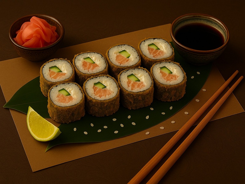 Ролл Темпура с лососем