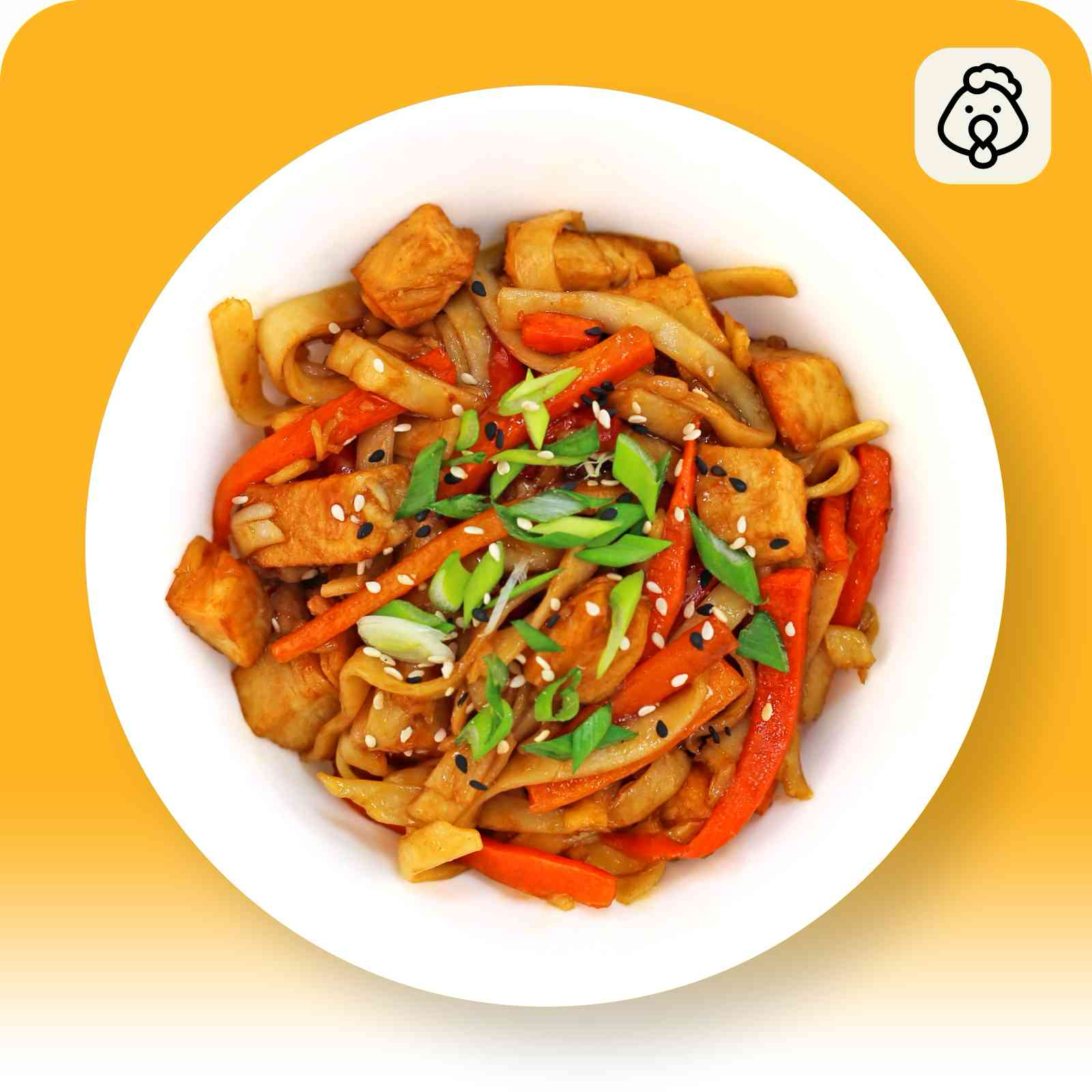 Лапша удон с курицей