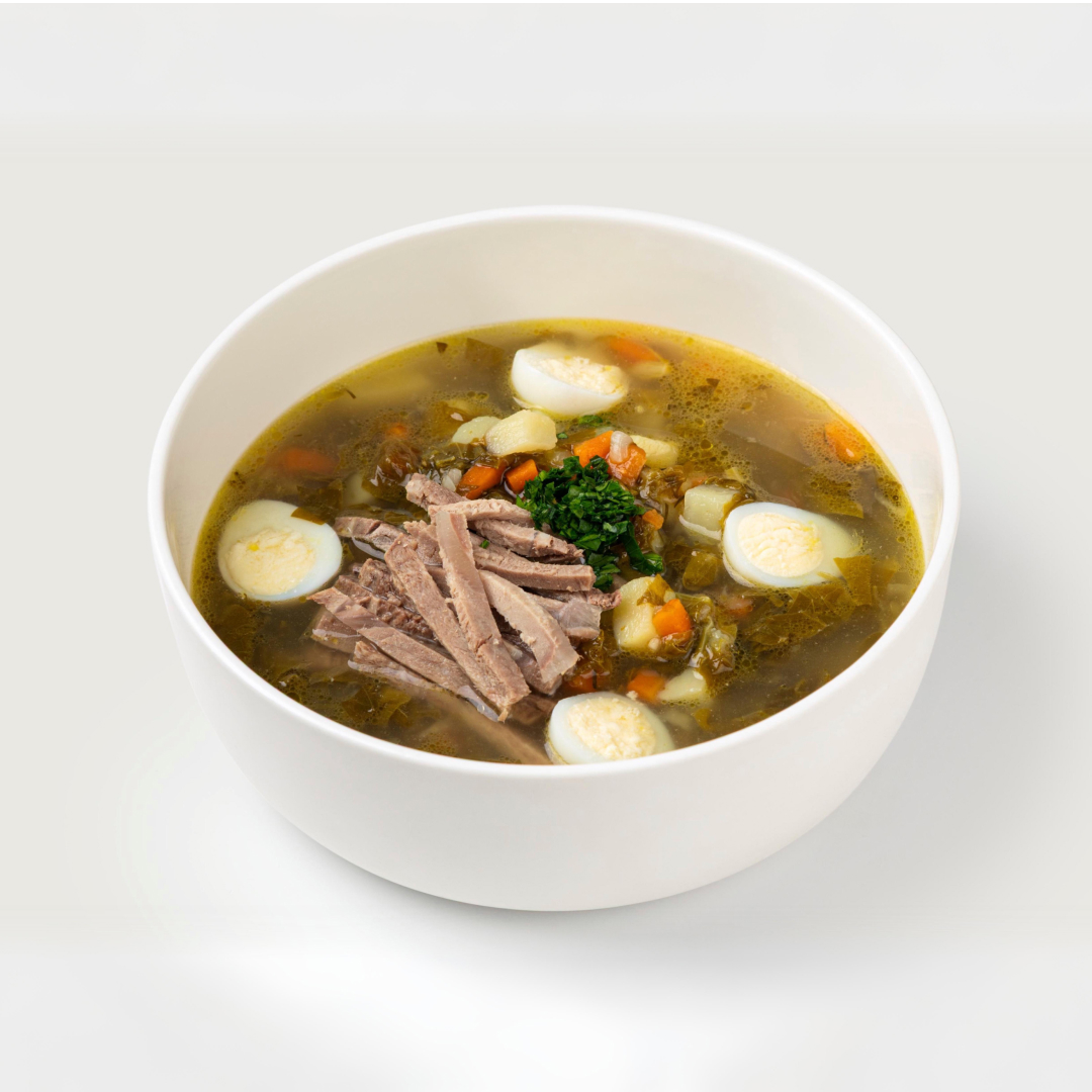 Щавелевый суп с телятиной