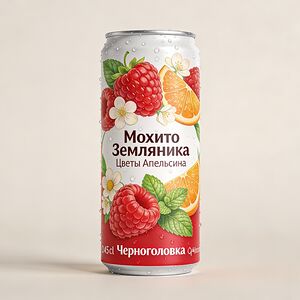 Коктейль Мохито Земляника & Цветы Апельсина Черноголовка